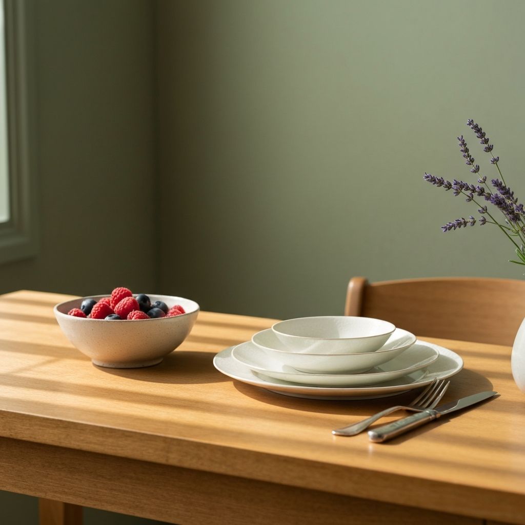 Mesa preparada para conversación